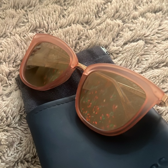 LE SPECS | J. CREW Pink Gold Frosted Reflective Lenses - Picture 2 of 5